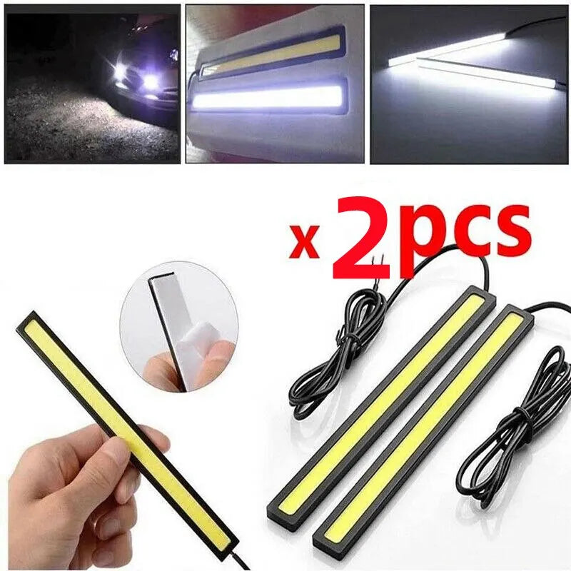 2pcs 17cm Universal Waterproof Daytime Running Lights | COB Fog Lamp Strip Lights
