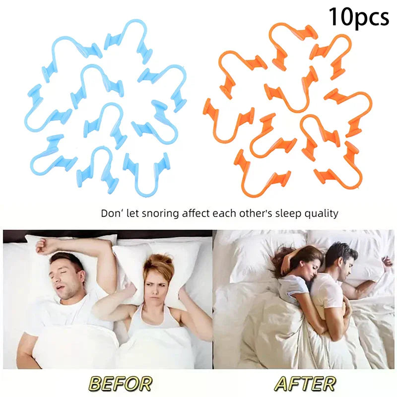 10Pcs Anti Snoring Nose Dilator | Silicone Nasal Clip for Better Breathing