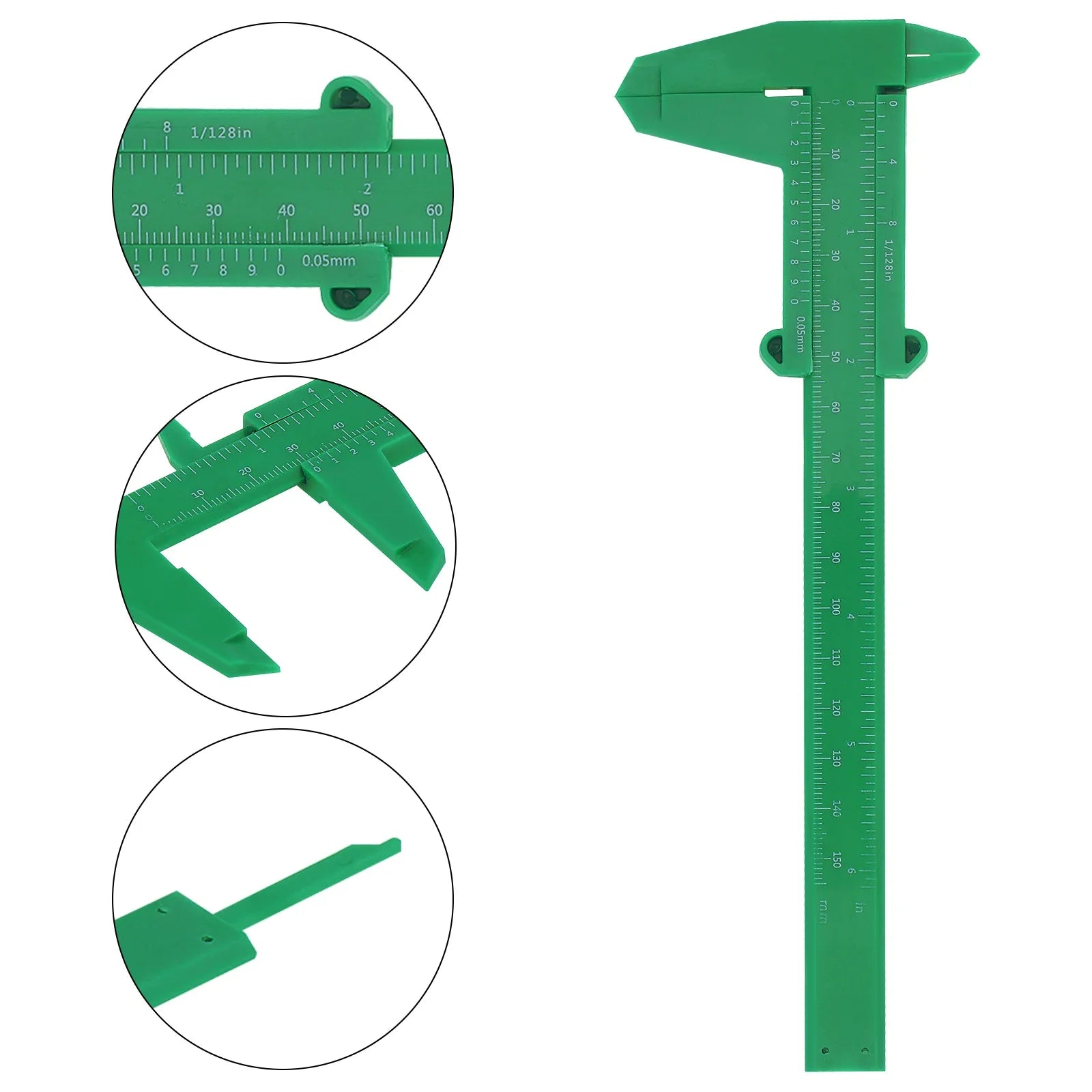 Double Scale Plastic Vernier Caliper 0-150mm | Portable Mini Measuring Tool for Carpentry and Jewelry
