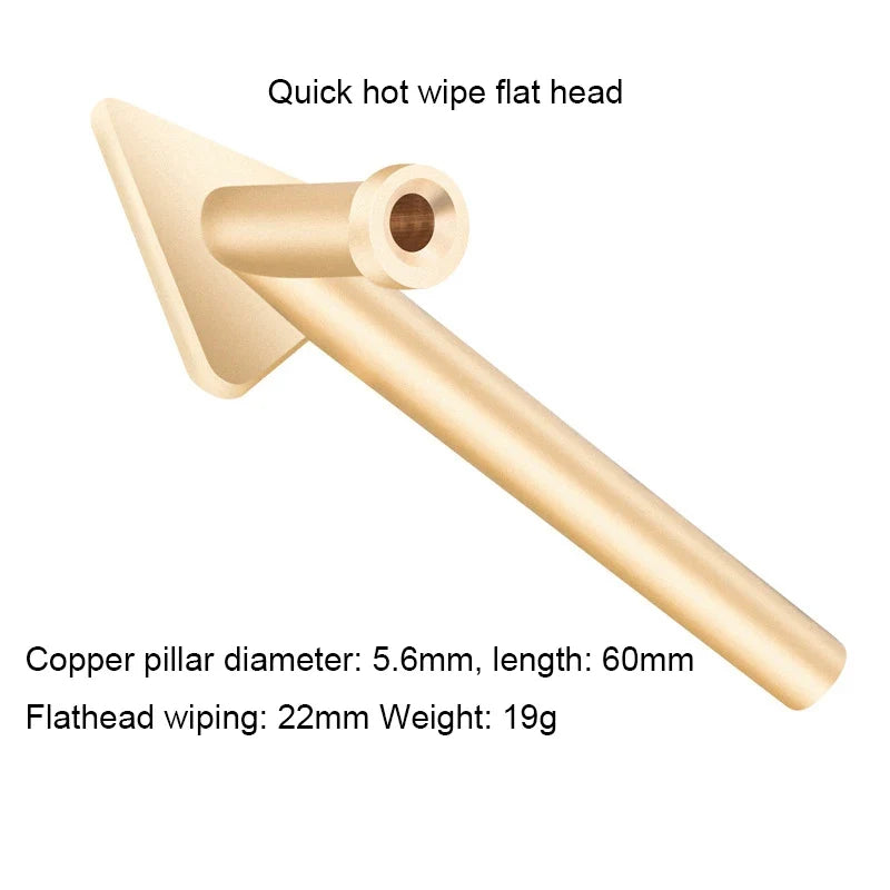 Plastic Repair Triangular Copper Smoothing Head | 80W Plastic Welding Soldering Iron Tip