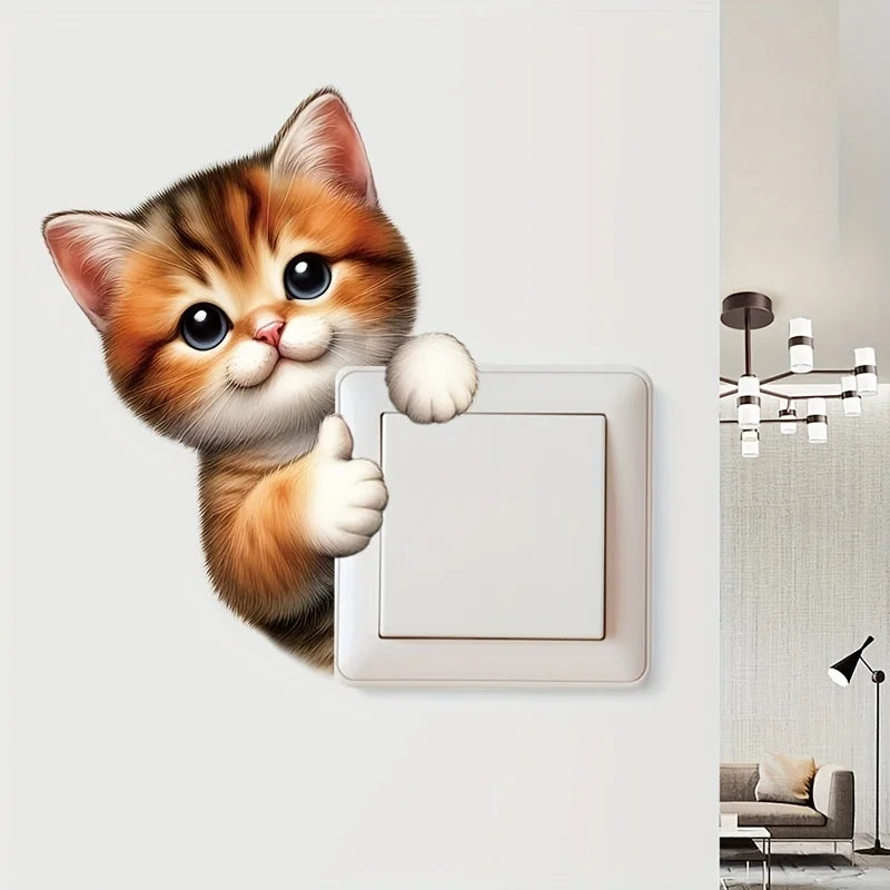Cute Little Fox Switch Sticker | Home Decor Wall Decal for Bedroom Living Room Bathroom