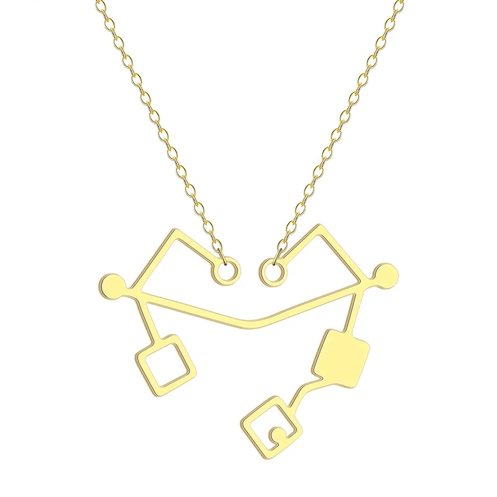 Kinitial Heart of Etheria Necklace | She-Ra Inspired Stainless Steel Pendant