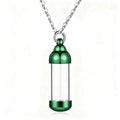 Small Glass Cremation Urn Vial Necklace for Ashes | Memorial Pet Charm