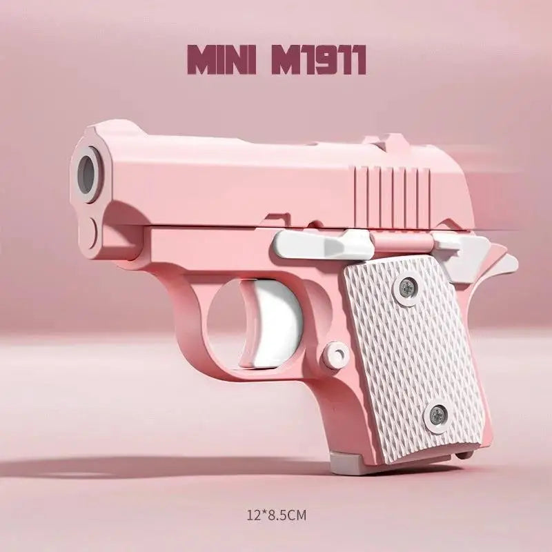3D Printed Gravity Fidget Stress Relief Mini Pistol Toy | Manual Burst Decompression Toy for Adults and Kids