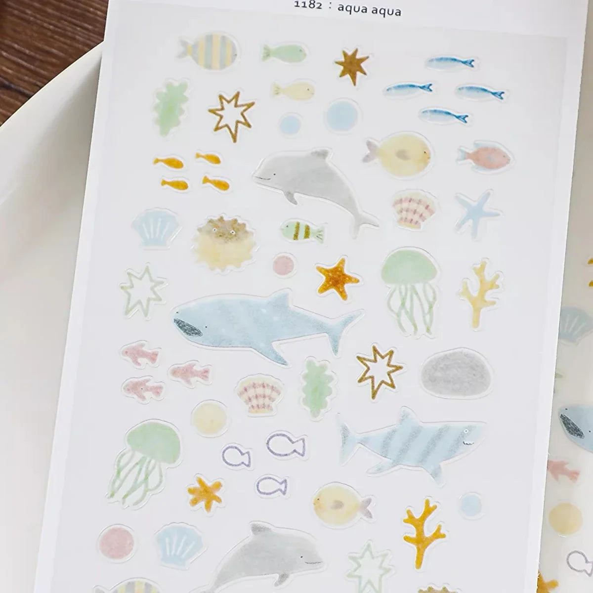 Ocean Sea Life PVC Sticker Set | Scrapbook Decor and DIY Stationery