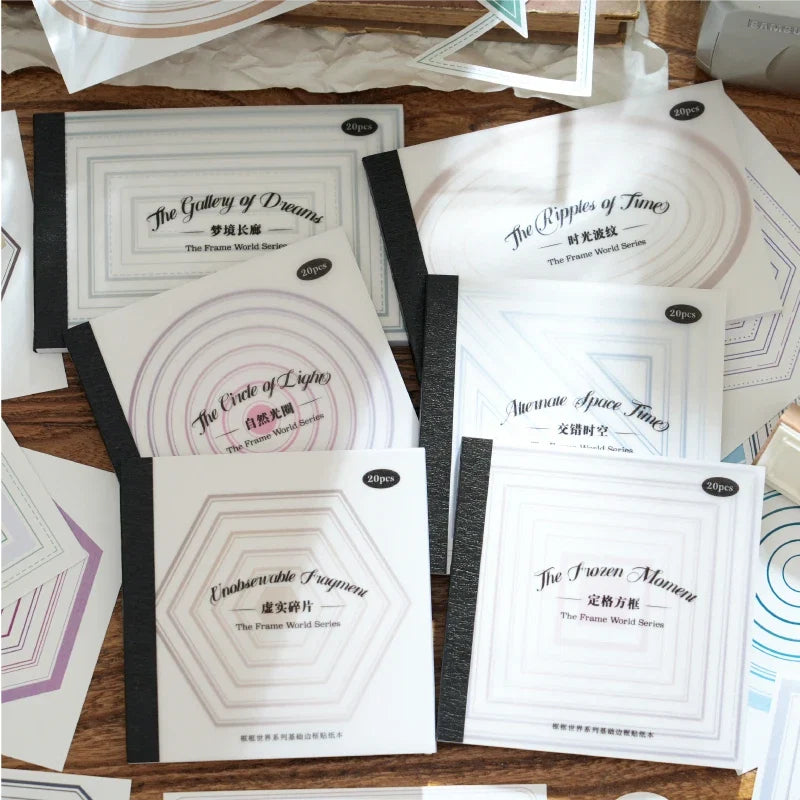 Scrapbooking Frame Stickers | 20pcs Decorative Border Stickers for Junk Journal