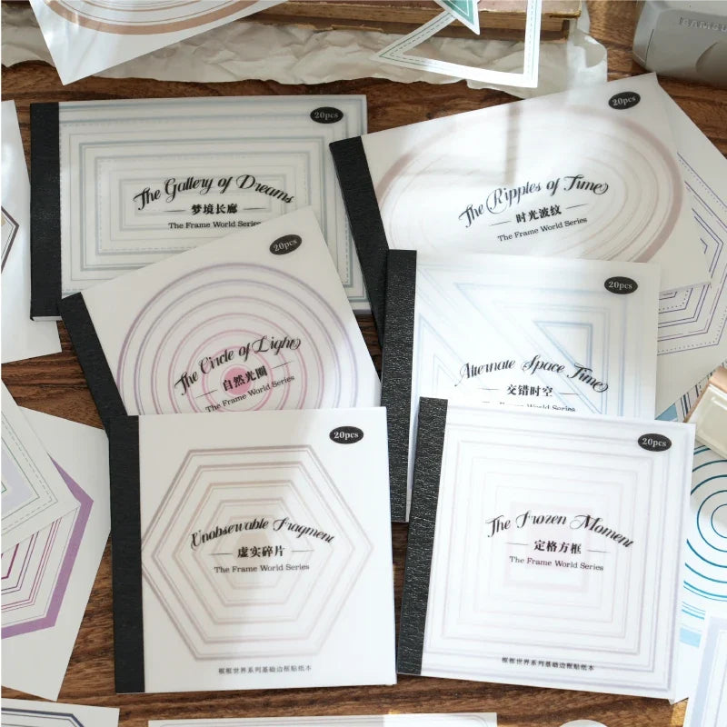 Frame Sticker Set for Junk Journal | 20pcs Scrapbooking Border Stickers