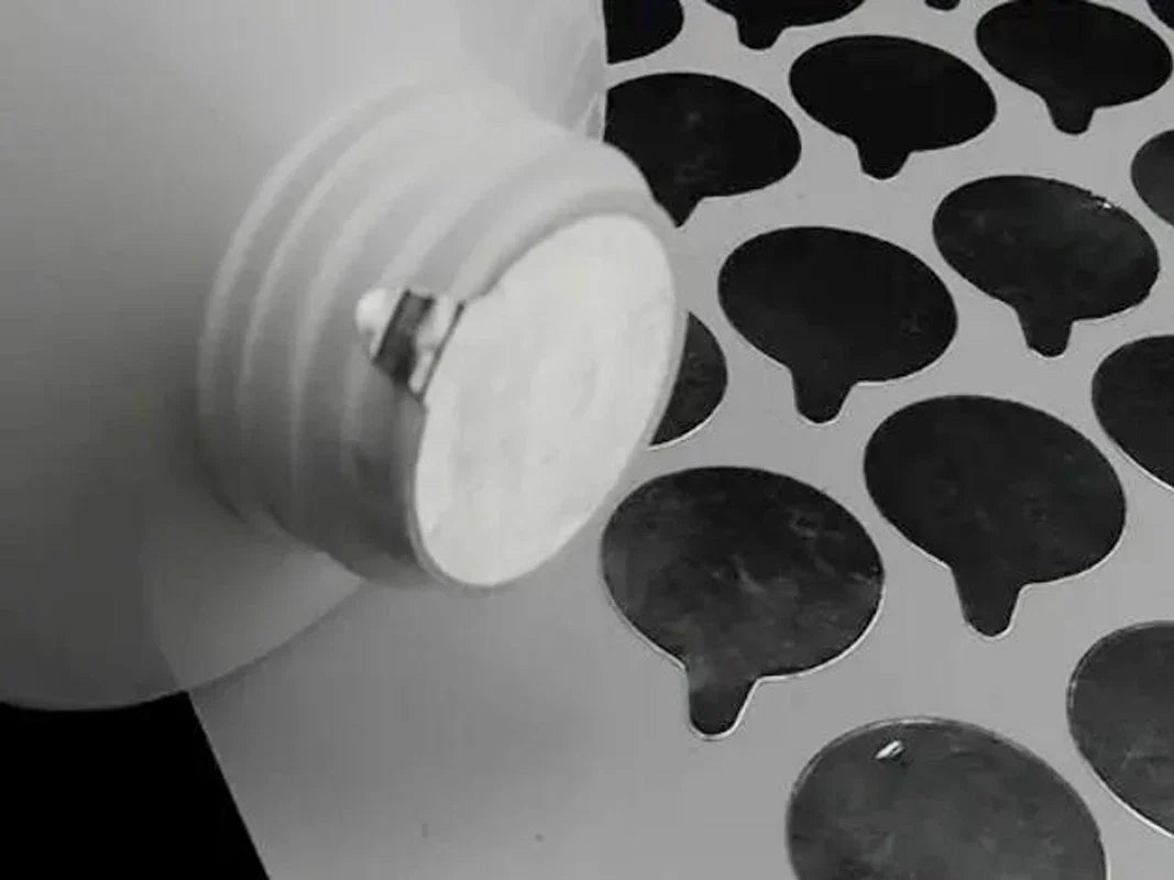 Universal Metallic Silver Aluminum Foil Seal Stickers | Tamper-Proof Bottle Seals