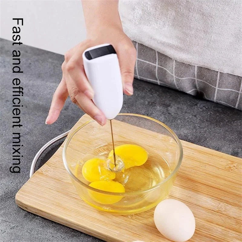 Portable Milk Frother Handheld Mixer | Electric Coffee Foamer Whisk