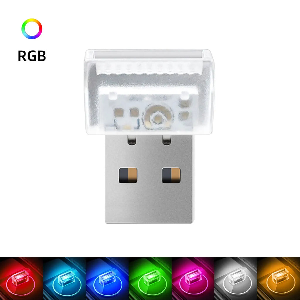 Mini USB LED Car Atmosphere Light | Universal Ambient Decorative Lamp