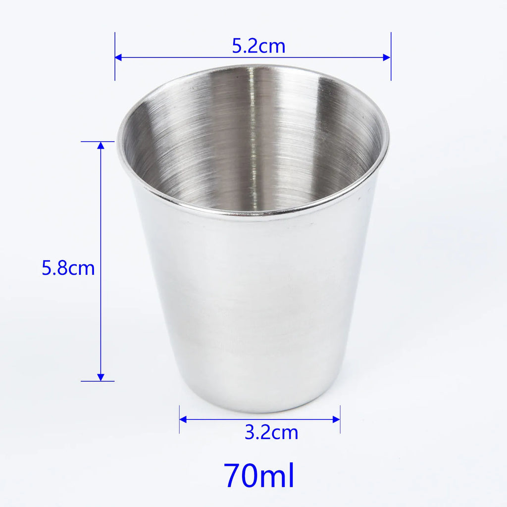 Stainless Steel Mini Cup Set | Portable Travel Drinkware