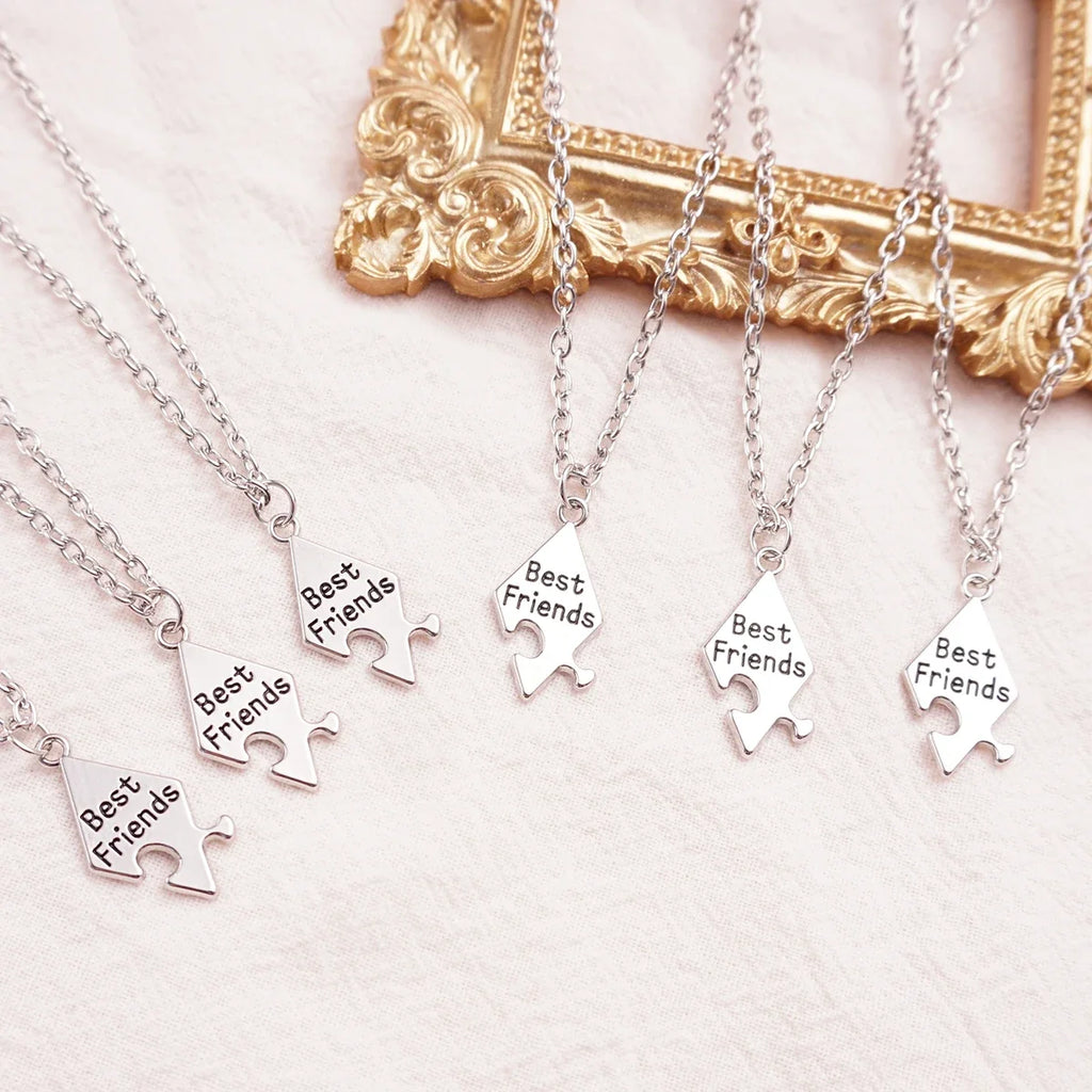 Friendship Pendant Necklace Set for Women | 6 Pcs BFF Jewelry Gift