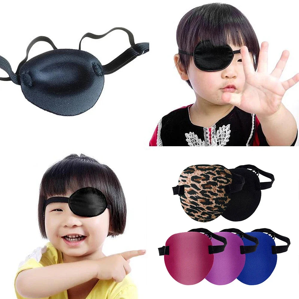 Unisex Black Single Eye Patch | Adjustable Washable Concave Eyepatch for Sleep, Vision Training, and Cosplay