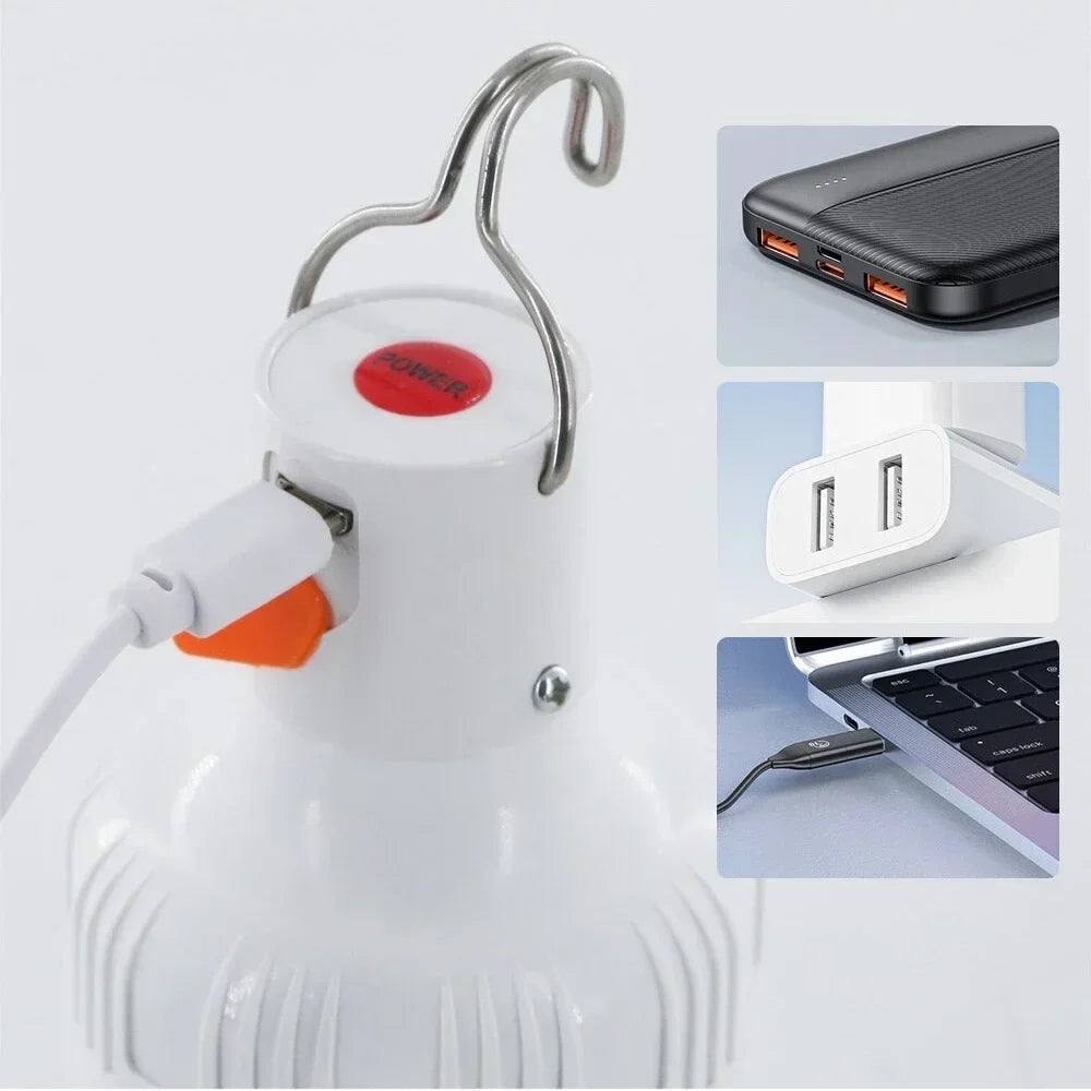 60W/30W USB Rechargeable LED Camping Lantern | Emergency Outdoor Lighting