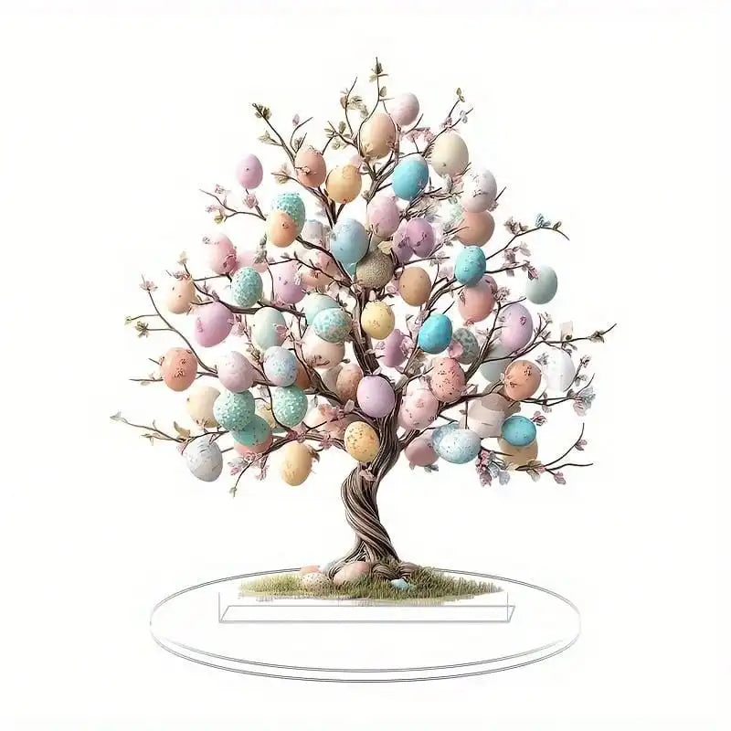 Bohemian Bird Egg Tree Tabletop Decor | Acrylic Easter Home Decoration