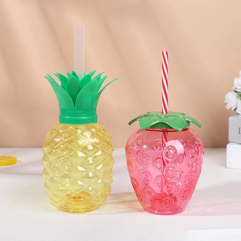 Creative Strawberry Pineapple Juice Cups | Photography Props & Summer Gift