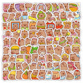 102Pcs Capibara Foldable Sticker Set | Cute Rodent Decor for Journal, Laptop and Gift Wrapping