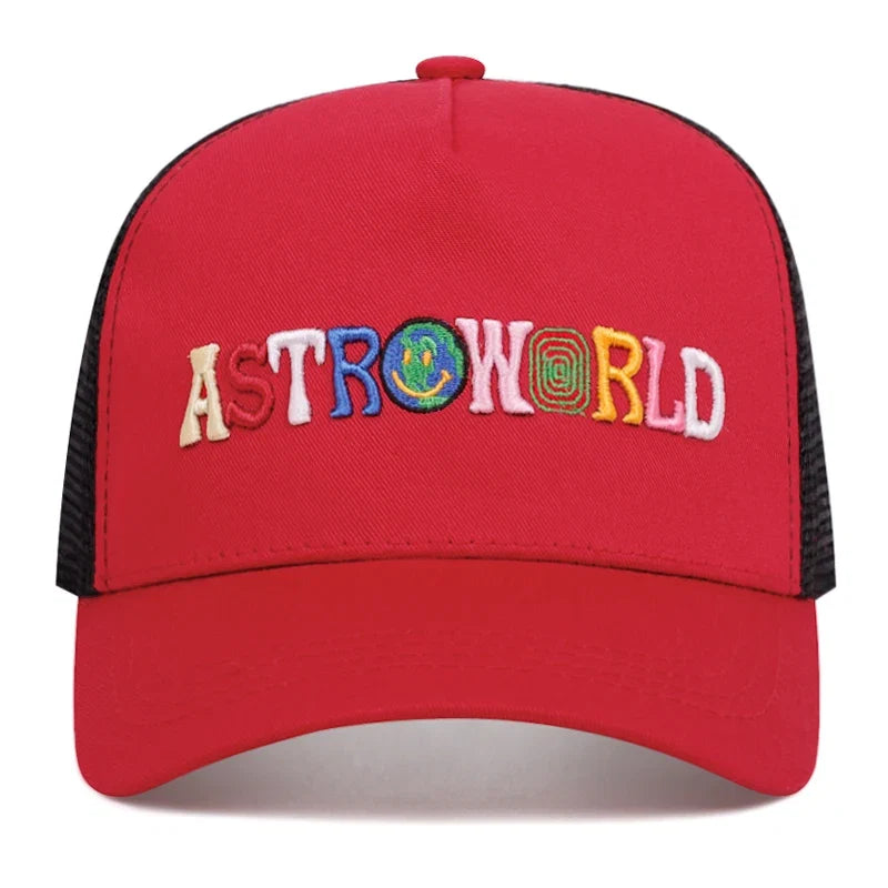 ASTROWORLD Graphic Mesh Baseball Cap | Unisex Breathable Trucker Hat