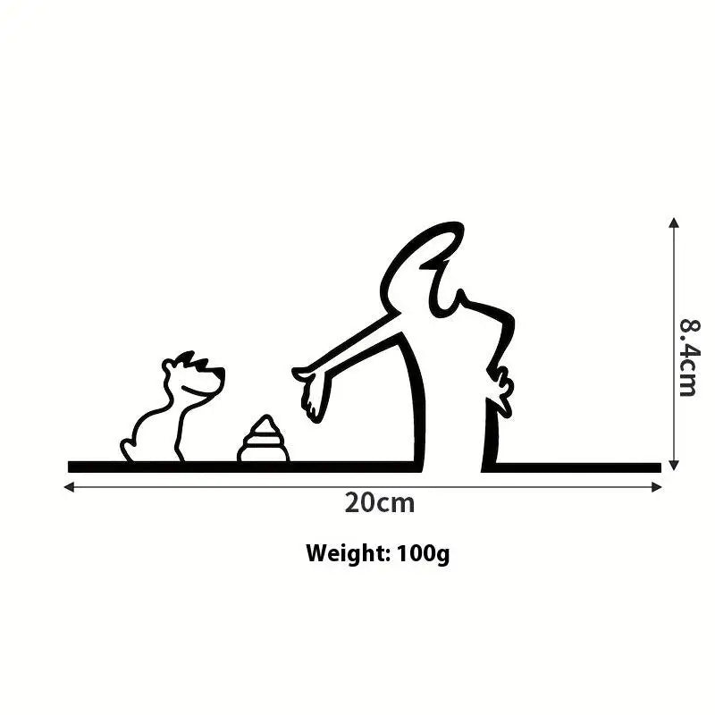 Line Figure Metal Poster for Living Room | Modern Switch Sticker Wall Art