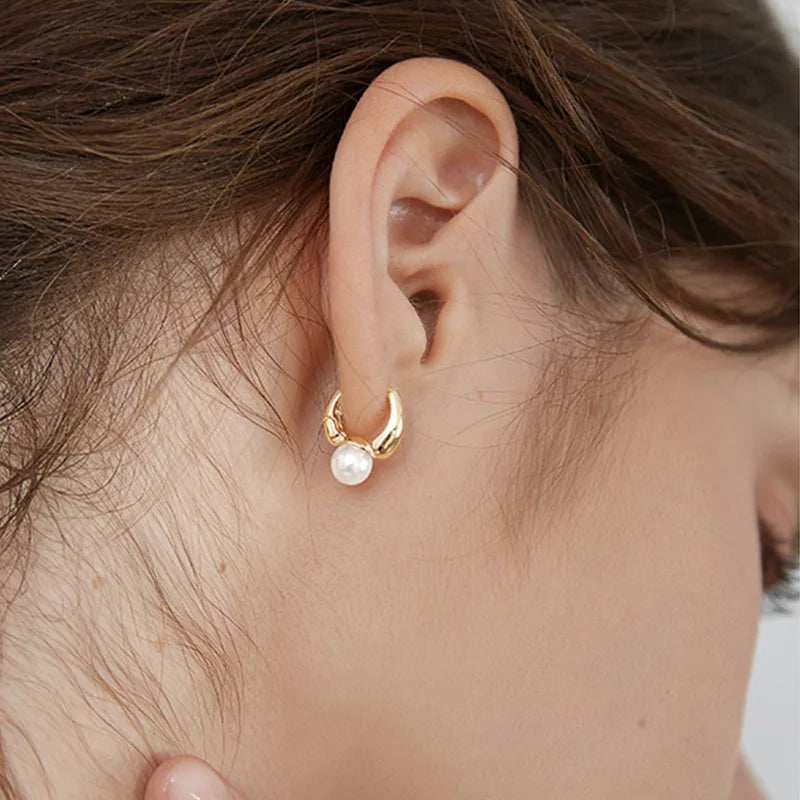 925 Sterling Silver Pearl Stud Earrings for Women | Elegant Wedding Jewelry Gift