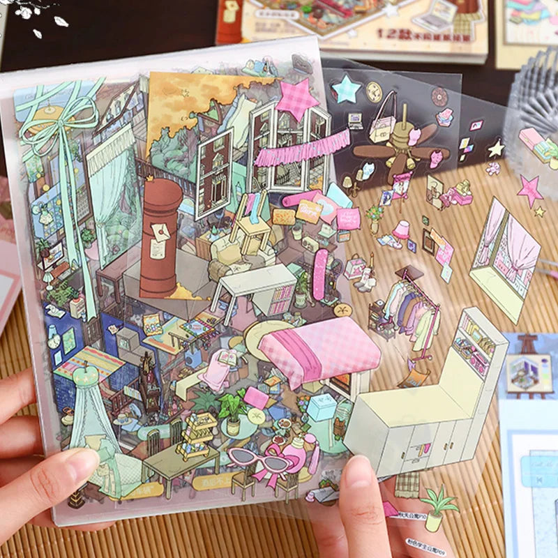 Mr. Paper Modern Art Architecture Sticker Book 29pcs | Miniature Room Design and DIY Journal Collage Kit