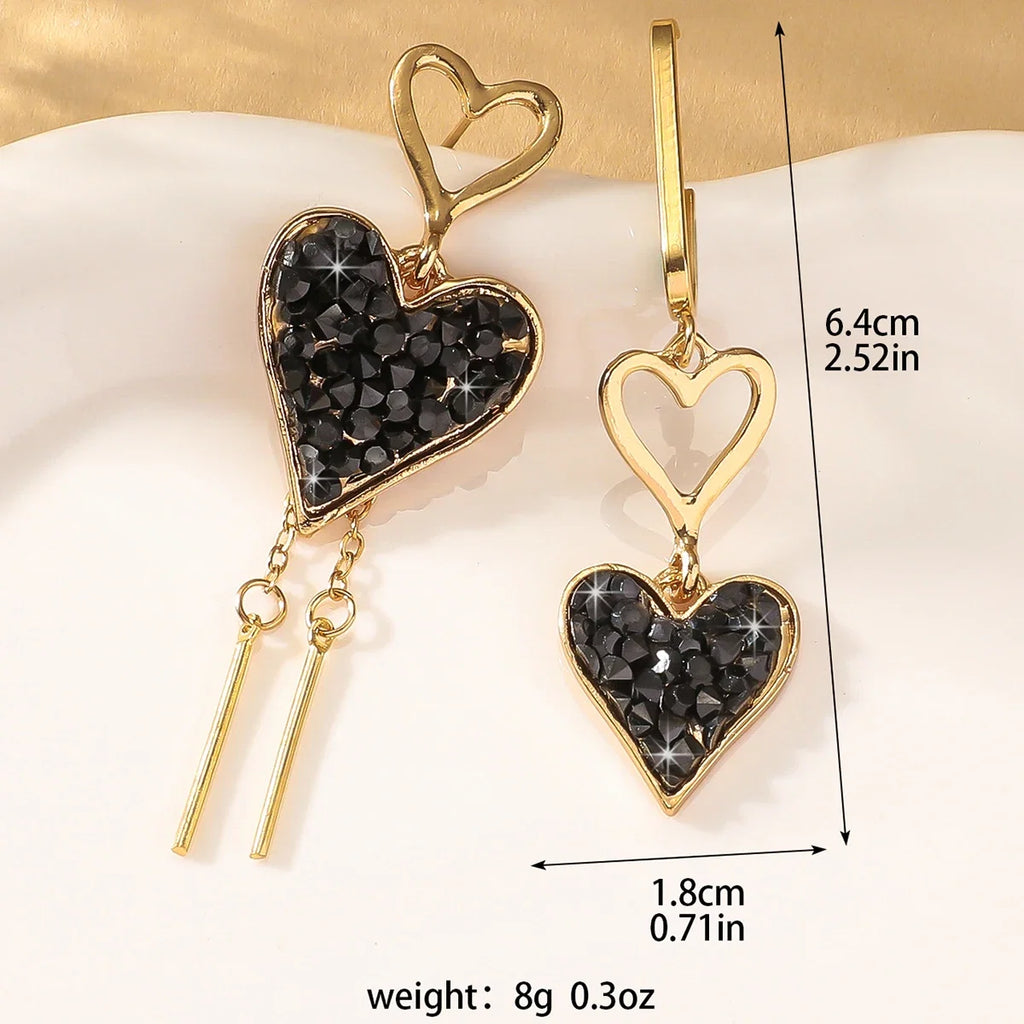 2PC Women's Fashion Irregular Peach Heart Earrings | Drop Earrings for Date Party Gifts