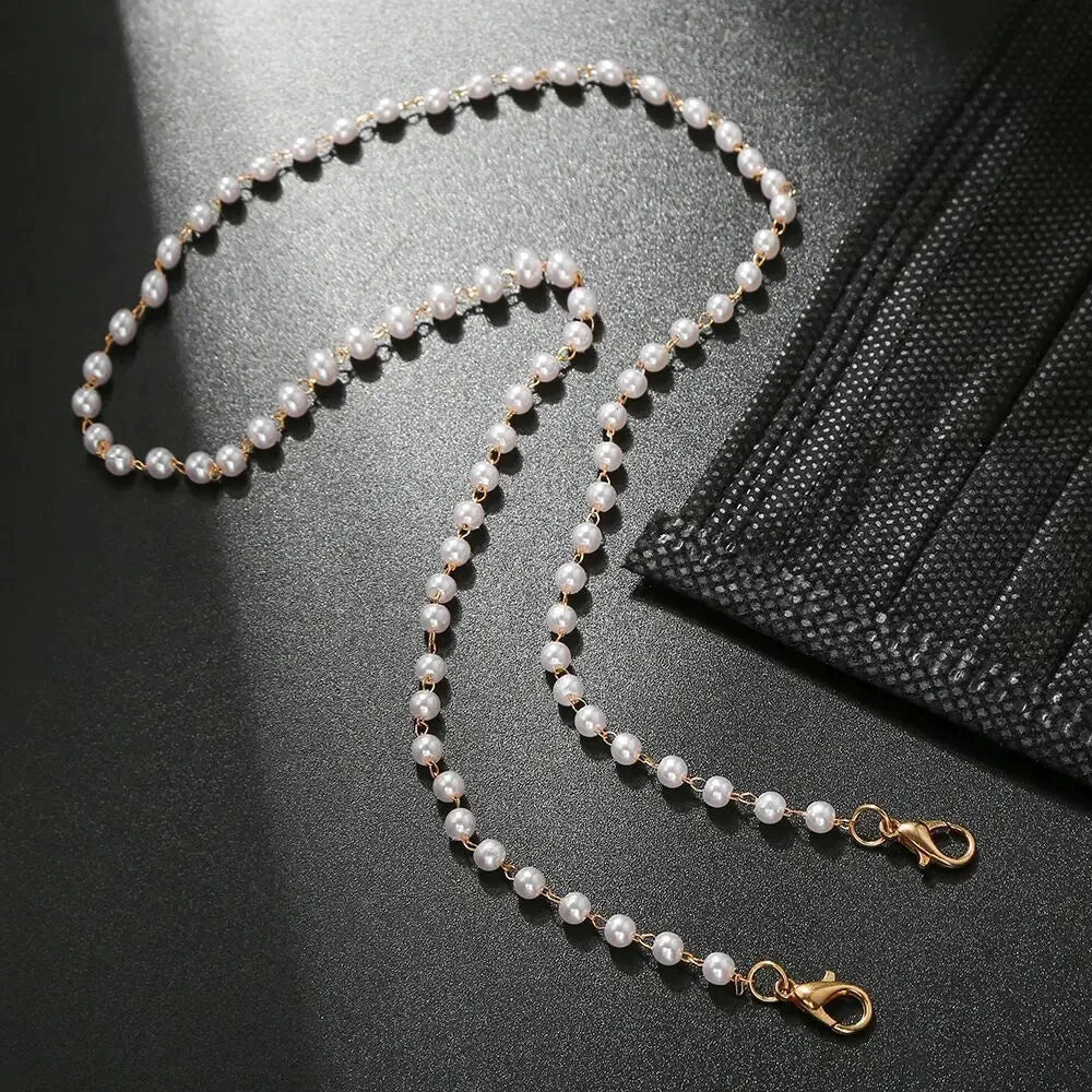 Imitation Pearl Beaded Glasses Chain | Fashion Eyeglasses Accessory for Women