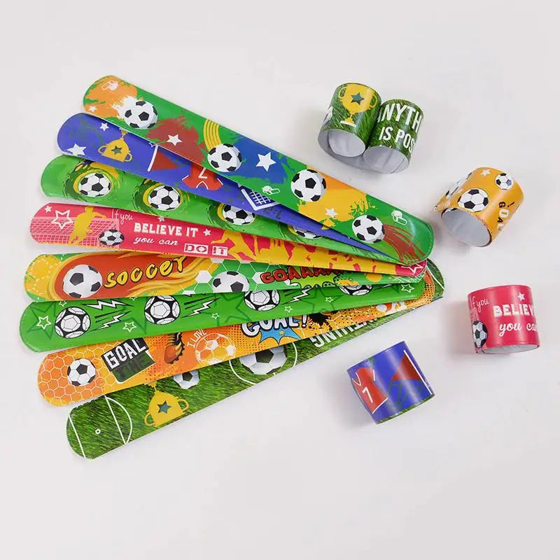 Soccer Slap Bracelets Wristband | 12/24pcs Kids Birthday Party Favors