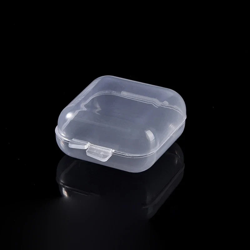 5-50pcs Mini PP Plastic Storage Box | Clear Single-Compartment Organizer for Jewelry, Fishhooks, and Small Components