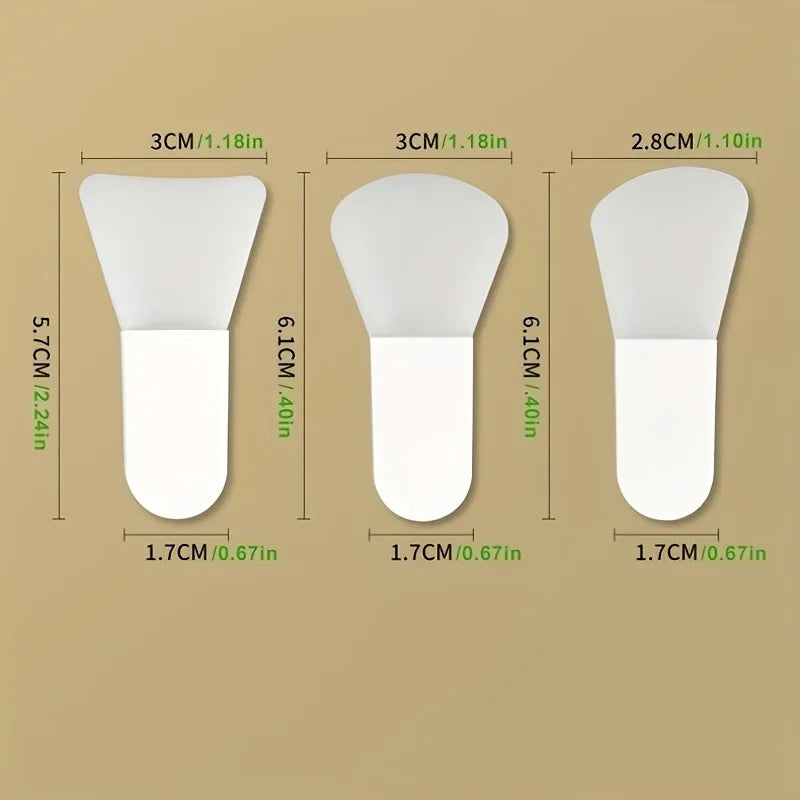 3 Pieces Mask Applicator Brush Set | Soft Silicone Facial Tool Kit
