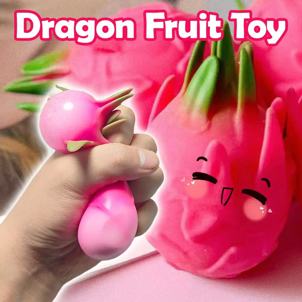 Dragon Fruit Squish Ball | Stress Relief Fidget Toy for Kids and Adults