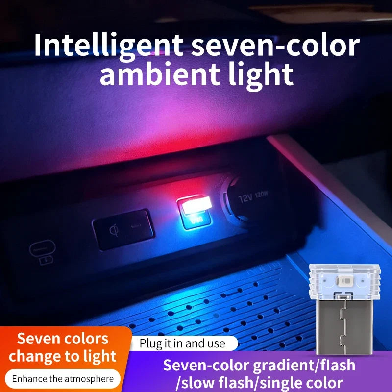 Car USB Atmosphere Light | LED Touch Control Interior Decoration Lamp