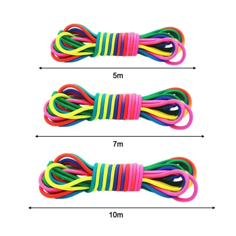 Super Elastic Jump Rope | Adjustable Rubber Jump Rope Strap for Kids and Group Play