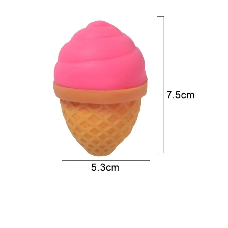 Stress Relief Ice Cream Squeeze Toy | Soft Fidget Ball for Anxiety