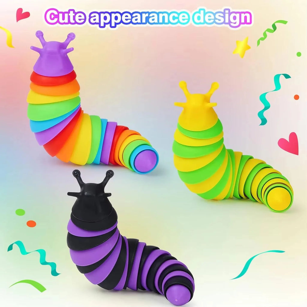 Colorful Simulation Caterpillar Fidget Toy | Articulated Stress Reliever for Kids and Adults