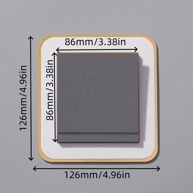 Switch Cover Decorative Frame | Non-Adhesive Acrylic Wall Plate Protector
