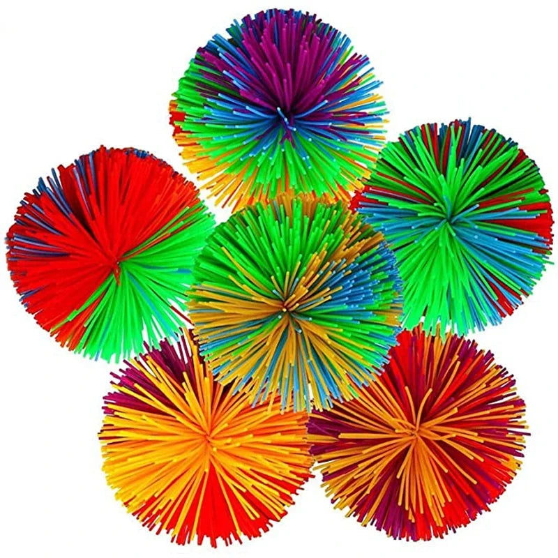 Rainbow Stringy Balls Sensory Fidget Toy | Party Favors & Outdoor Fun for Kids
