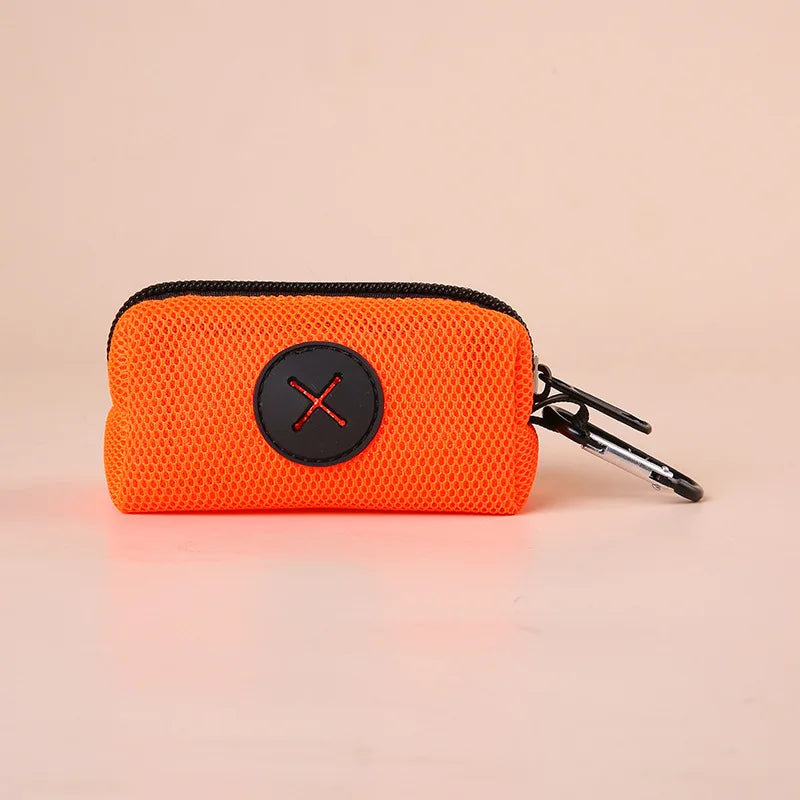 Canvas Dog Poop Bag Holder | Outdoor Pet Waste Bag Dispenser with Carabiner Clip