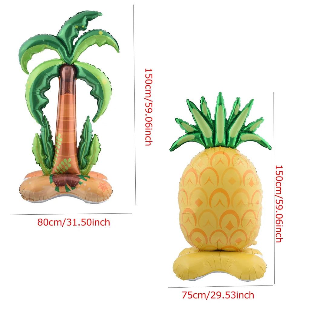 1pc 150cm Stand Coconut Tree Pineapple Balloon | Hawaii Summer Party Decoration
