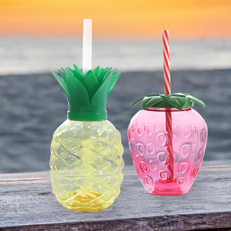 Creative Strawberry Pineapple Juice Cups | Photography Props & Summer Gift