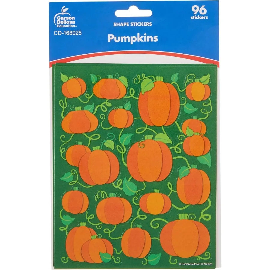 6 Sheets of Pumpkin Stickers for Halloween | Festive Fall Decor