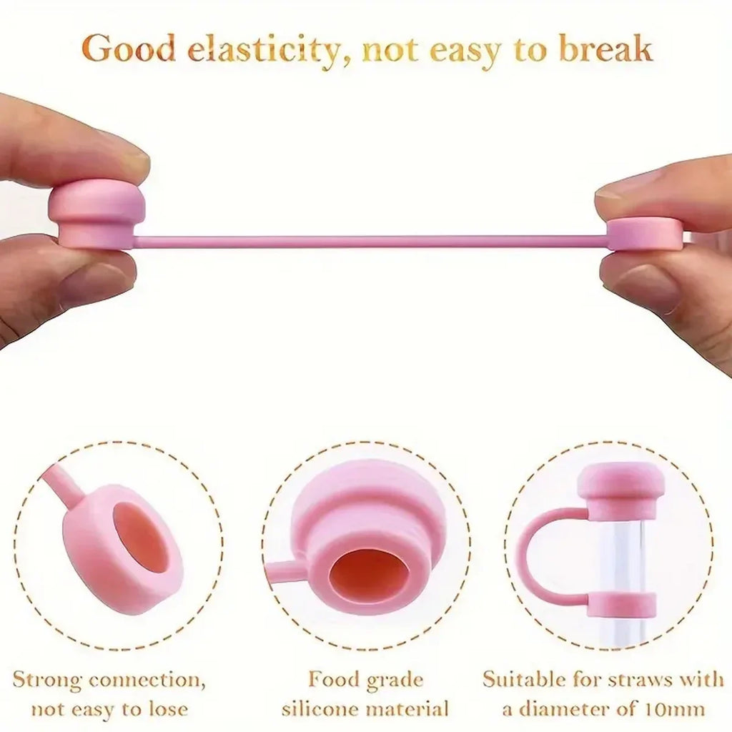 Stanley Straw Cap Set | Silicone Dustproof Straw Cover for 10mm Round Straws