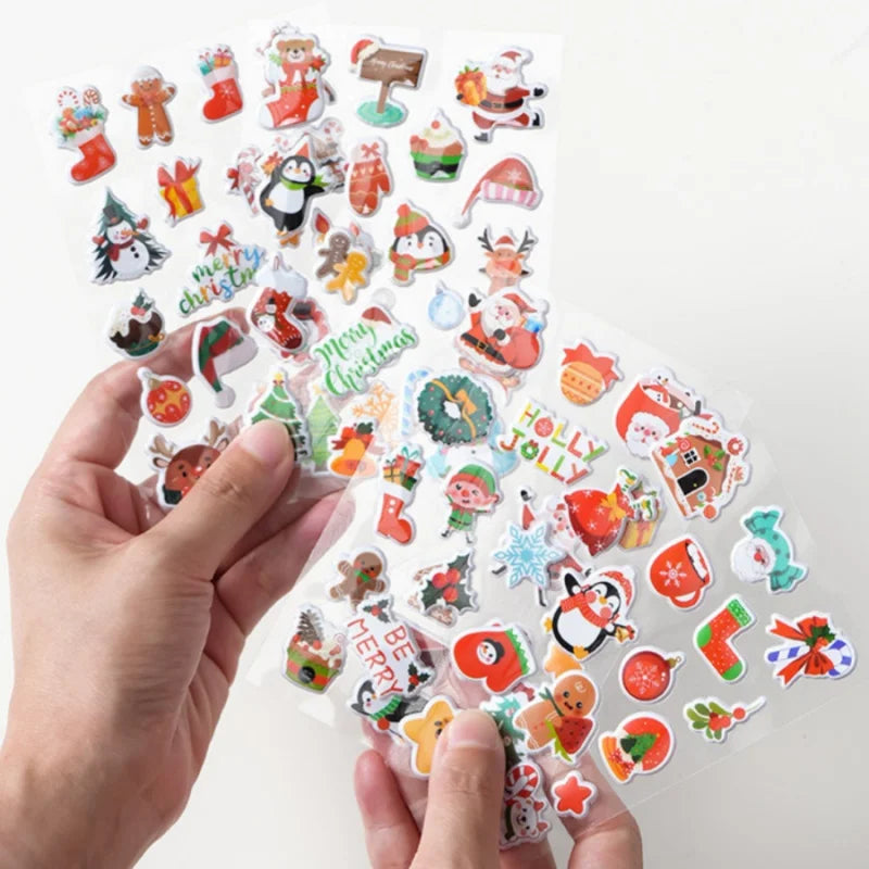 Christmas Bubble Stickers | 3D Holiday Party Decoration Set