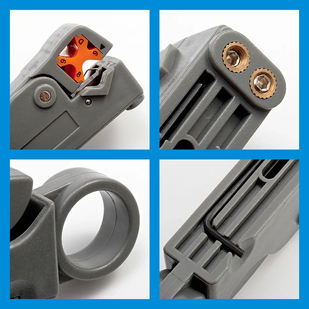 Stainless Steel Coax Cable Stripping Pliers | Adjustable Wire Stripper Tool