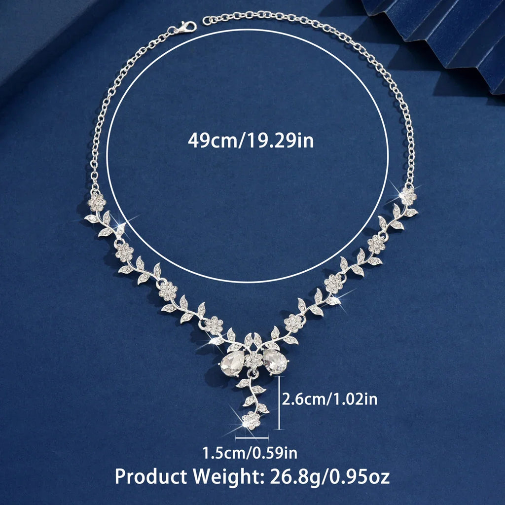 Water Drop Leaf Necklace | Women's Fashion Jewelry for Date and Party