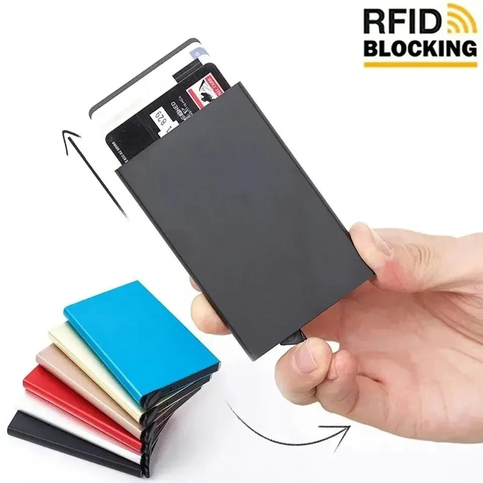 RFID Smart Wallet Card Holder | Metal Pop Up Minimalist Wallet