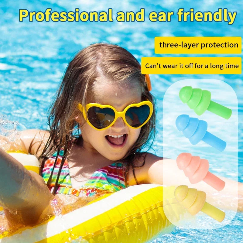 10 Pairs Silicone Anti-Noise Earplugs for Sleep Work Travel | Noise-Canceling Hearing Protection