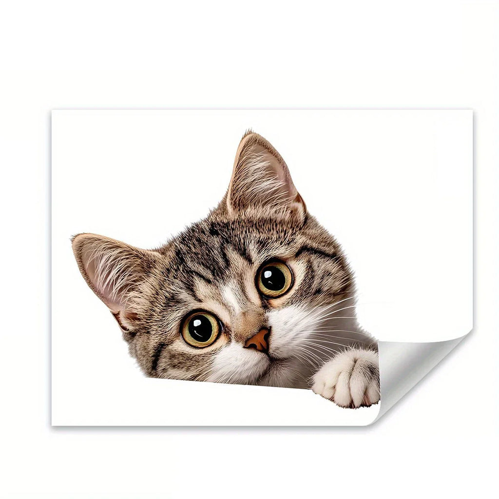 Cat Peeking Window Wall Sticker | Funny Home Decoration Decal