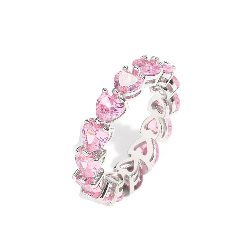 Sparkling Pink Bow Lotus Elephant Ring | Women's Wedding Banquet Jewelry Gift