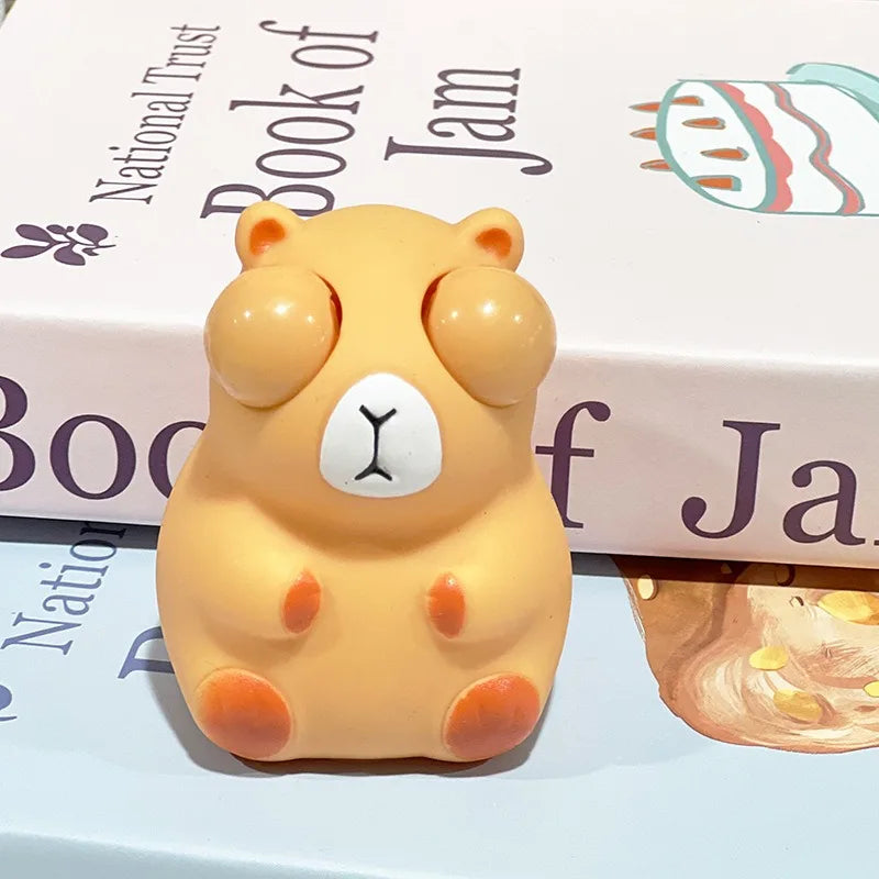 Squishy Stress Relief Toy Pop Eyes Capybara | Cute Kawaii Anxiety Relief Squeeze Toy